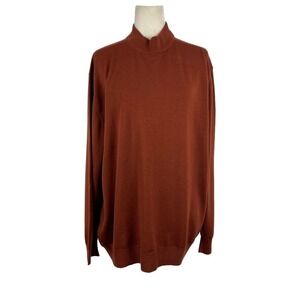Franco Ziche 100% Pure Wool Long Sleeves Mock Turtleneck Jumper Sweater XXL